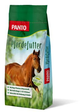 PANTO Pferdefutter Mash 15 kg – Zusatzfutter mit Wisan-Lein, regeneratives Pferdefutter für Pferde, Einzelfuttermittel