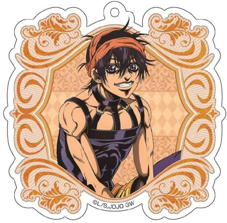 acsewater JoJo's Bizarre Adventure Schlüsselanhänger Giovanna Giorno Zubehör Niedlich Cartoon Bucciarati Bruno Schlüsselanhänger Anime Auto Schlüsselanhänger Ornament Tasche Anhänger Collection