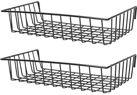 PRETYZOOM 2St Stecktafel Aufbewahrungskörbe Gitterplattenregal Wandregal für Kleinigkeiten Steckbrett Küchenschränke Gitterwandregal Aufbewahrungskorb aus Draht Schrank
