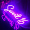 Sweet 16 lila LED Neonlicht, Geburtstag und Erwachsenenparty Dekoration mit 5V USB Netzteil, einstellbare Beleuchtung, energiesparend und leicht, wiederverwendbar