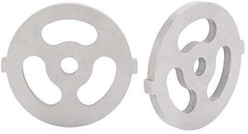 Fleischwolfplatte Scheiben Edelstahl Fleischwolf Messer Messer Fleischwolf Teile Edelstahl Fleischwolf Klinge Ersatzteil für 5#/B Typ Fleischwolf (7 mm großes Netzmesser mit drei