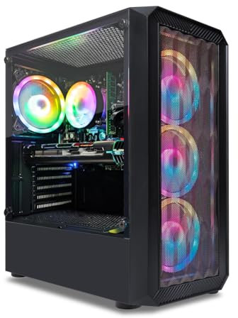 STGsivir Gaming PC Desktop Computer Tower, AMD Athlon 3000G 3.5GHz, AMD RX 590 8GB, 16GB DDR4 RAM, 512GB SSD, 600M WiFi, BT 5.0, Windows 11