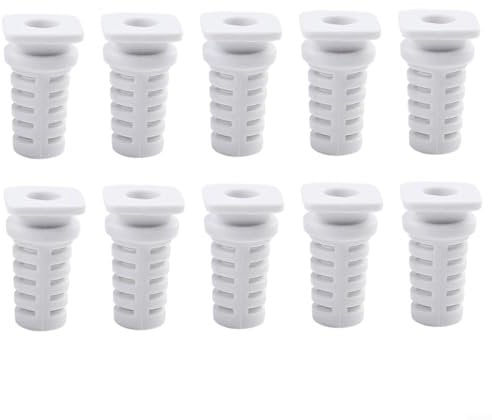 10Pcs Cable Sleeve, Cable Gland Connectors Rubber Strain Relief Cord Power Tools Cable Sleeves for Electric Tools Electric Drill Cable Protections(5mm-white)