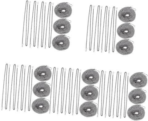 ULTECHNOVO 50piezas Cadena De Colgar Para Carteles y Decoraciones De Hebillas De Cierre Para Alimentadores De Aves y Exposiciones Interiores y Exteriores
