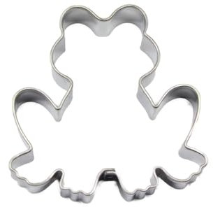 BekkiB - Ausstecher Frosch - ca. 5 x 5 cm - Spülmaschinengeeignete Ausstechform aus Edelstahl - Zum Backen von Plätzchen - 7535