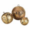 Loberon Weihnachtsschmuck 3er Set Ysabelle, DREI Größen, Filigrane Stanz-Muster, mit Antik-Finish, Nostalgie-Look, Weihnachtsdekoration, Weihnachten, Eisen, Jute, antikgold