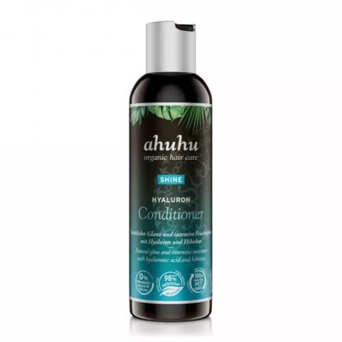 ahuhu SHINE Hyaluron Conditioner (200 ml) – Pflegende Haarspülung für strahlenden Glanz mit Hyaluron & Hibiskus Extrakt, verbessert spürbar die Kämmbarkeit & Elastizität, vegane Haarpflege