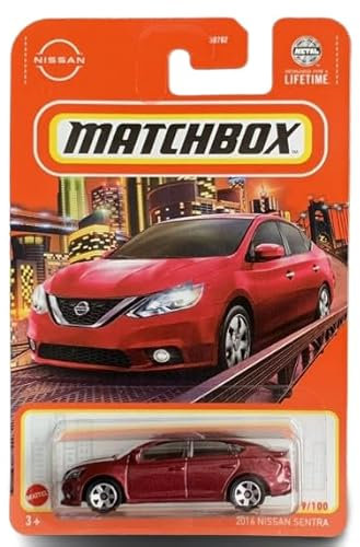 Matchbox Nissan Sentra, Maßstab 1:64, Rot, 9/100, 2016