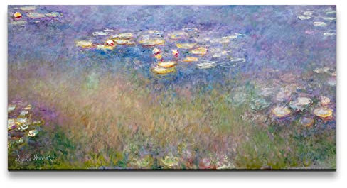 Paul Sinus Claude Monet Seerosen Impression Wandbild 120x60cm auf Leinwand