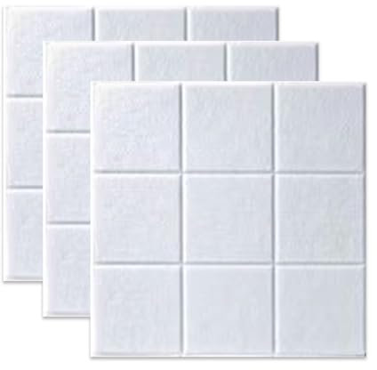 Individuell zusammensetzbare Pinnwand aus Filz nach Farbe, 3 Stück 30 x 30 cm selbstklebende Korktafel, 0,9 cm Notizen, Kalender, Bildertafel für Büro, Wohnzimmer, Schlafzimmer (Weiß)