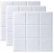 Individuell zusammensetzbare Pinnwand aus Filz nach Farbe, 3 Stück 30 x 30 cm selbstklebende Korktafel, 0,9 cm Notizen, Kalender, Bildertafel für Büro, Wohnzimmer, Schlafzimmer (Weiß)