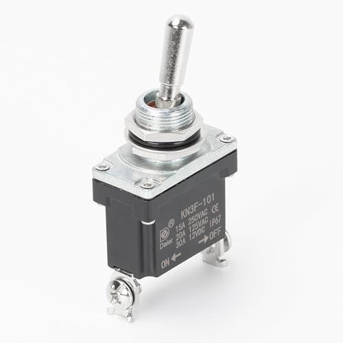 IP67 Wasserdichter Kippschalter 15A 250VAC, 30A 12VDC, ON-OFF, 2 Schraubklemmen, AC/DC