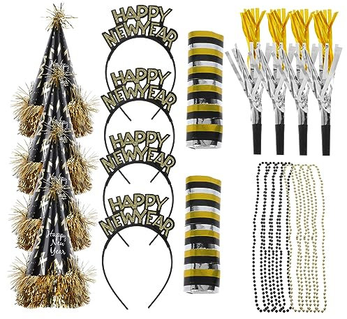 Generisch 1 Satz Party-stirnband-set Weihnachtsfeier Blowouts Krachmacher Silvester Partygeschenke Partyhut Jahre Hut Pferde-geburtstagsdekorationen Neujahrshüte Outfits Papier
