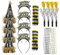 Generisch 1 Satz Party-stirnband-set Weihnachtsfeier Blowouts Krachmacher Silvester Partygeschenke Partyhut Jahre Hut Pferde-geburtstagsdekorationen Neujahrshüte Outfits Papier