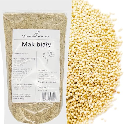 Weißer Mohn 1 kg – Ideal für St. Martins Hörnchen & Backwaren | Aromatisch, nährstoffreich & ballaststoffreich | 100 % rein | KUCHNIA ZDROWIA