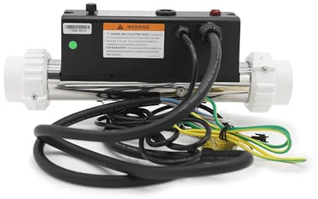 KAKAK Pompa di Calore elettrica for Piscina da 1-3 kW, termostato, apparecchiatura di Riscaldamento Elettrico for vasche da Bagno, Spa con Elevata efficienza di Riscaldamento(3KW)