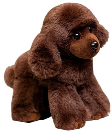 champracer Kuscheltier Teddy Pudel Plüschtier Kuscheltier Hund Simuliertes Tier Hund Plüschtier Plüschhund Puppe Stofftier Hund Geschenke für Jungen Mädchen (20cm,Braun)
