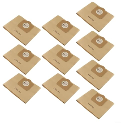 Lot de 10 sacs d'aspirateur en papier 6.959 130.0 pour Karcher WD3, sacs à poussière de rechange pour aspirateur WD3