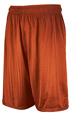 Russell Athletic Men's 9 Inch Mesh Short, Burnt Orange, 4X-Large