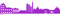 INDIGOS UG - Wandtattoo Wandsticker Wandaufkleber Aufkleber e611 Skyline Stadt - Rom (Italien) 240x56 cm - Flieder