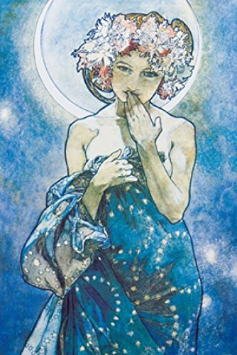 1art1 Alphonse Mucha Der Mond, 1902 Selbstklebende Fototapete Poster-Tapete 180x120 cm