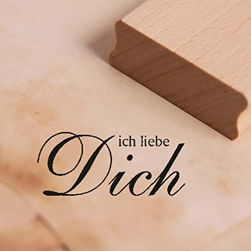 Stempel Ich liebe dich - Holzstempel 50x30mm