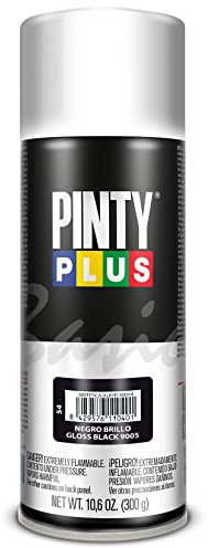 PINTYPLUS BASIC Pintura en spray Negro Brillo 9005, 400ml - 520cc
