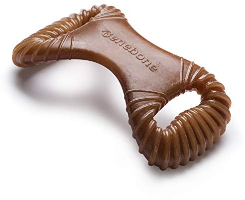 Benebone Dental Robustes Kauspielzeug für aggressive Kauer, echte Erdnuss, Medium