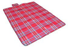 Semoo - Picknickdecke - 1,5 x 2 m - kariert, Rot