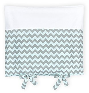 KraftKids Bezug für Wickeltischauflage Chevron hellgrau und mint