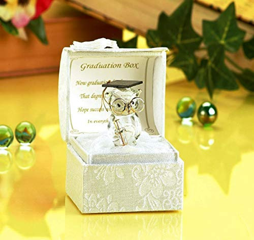 PGW Graduación de cristal con poema, caja de regalo