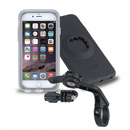 Tigra Sport MC-IPH7P-2-BKF Tigra Sport Fitclic MountCase 2 Bike Kit Smartphone Hülle und Out Front Forward Lenkerhalterung für iPhone 7 Plus Inkl. Adapter für GoPro Kameras - Schwarz Schwarz