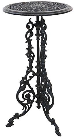 aubaho Gartentisch Gusseisen 72cm Tisch Beistelltisch Eisen Antik-Stil schwarz massiv
