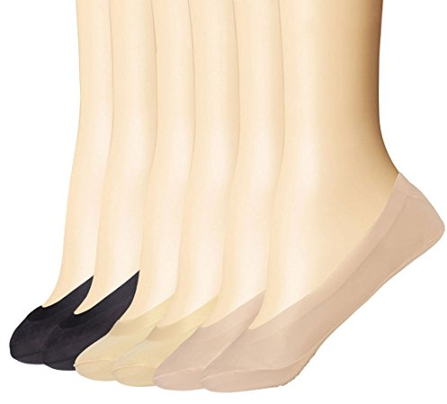 Everbellus 6 Paires Protège-Pieds Chaussettes Invisibles Femme Coupe Basse Anti-Dérapant Silicone Socquettes
