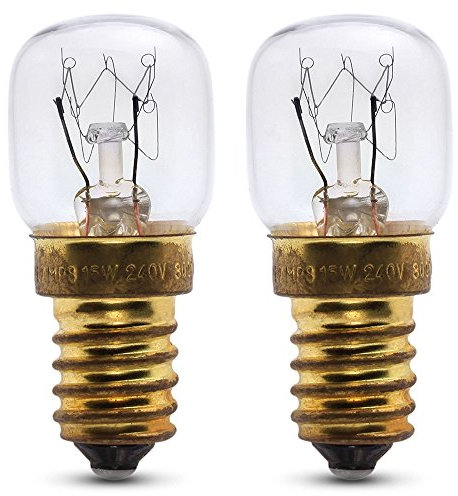 2 x 25 W Oven Light Bulb for Neff Oven Use. 240 V 300 ° Heat Resistant. SES (E14) Small Edison Screw Cap Heavy Duty Round Oven Bulb