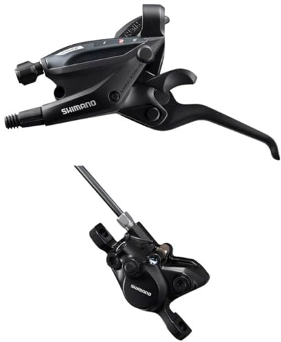 SHIMANO Bicycle Disc Brake Lever Assembled Set - ST-EF505 ((L), 3SPD, BR-MT200(R), W/O Adapter)