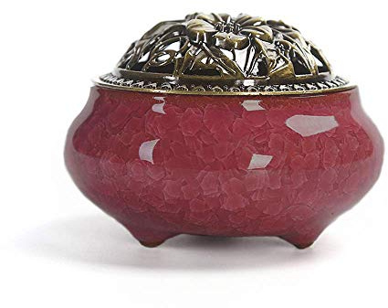 Holzsammlung Ceramic Incense Burner, Incense Holder for Cones, Coils, Sticks - Home Office Decoration