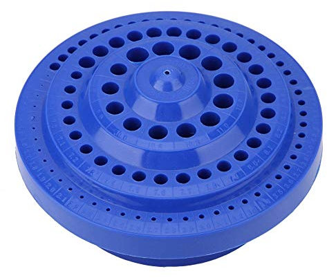 Organizer per Punte da Trapano - Supporto per Custodia per Punte da Trapano in Plastica di Forma Rotonda 1-13mm Strumento per Foro da 100 Pezzi