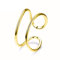 LMKAZQ Damen Glamour Schmuck Einstellbarer Ring Geschenk In Sterling Silber Geometrischer Doppelring, Gold