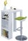 VCM Bartisch | Bartresen, hoher Tisch mit Stauraum | Maße H. 110 x B. 80 x T. 50 cm | Stehtisch - Oktola