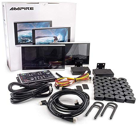 AMPIRE AMX090-4K-DUO RSE-Set mit Zwei 9 Monitoren und Zwei Android Boxen (WLAN)