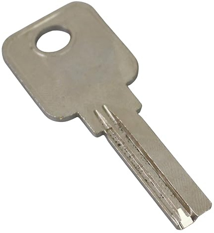 Löwen Sicherheit 3x Schlüsselrohlinge (Wendeschlüssel/Bohrmuldenschlüssel) - Farbe: Silber Metallic