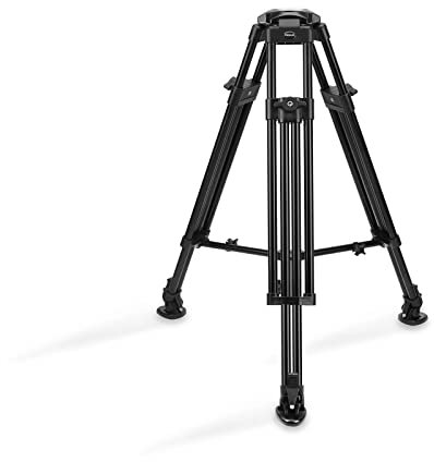 Proaim 100mm Bowl Head Tripod Stand with Rubber Tripod Shoes. Payload up to 80kg/176lb. For DSLR Camera Slider, Fluid Head, Jib/Crane. (P-TP-100-B)