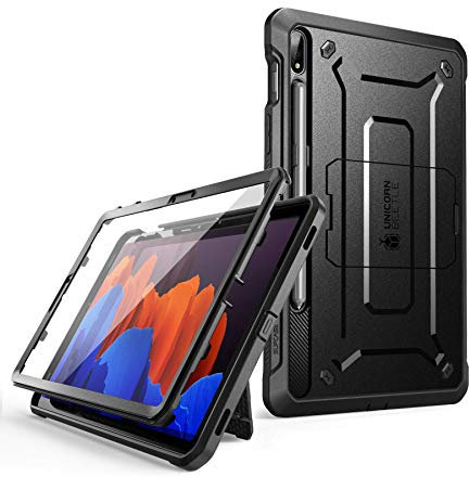 SUPCASE Unicorn Beetle Pro Series - Custodia protettiva robusta con cavalletto per Samsung Galaxy Tab S7/S8 (2020,2022), colore: Nero