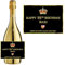 Personalised Sticker Label for Prosecco Champagne Bottle Birthday Anniversary
