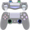 eXtremeRate LED Tasten Kit für ps4, 10 Modi 7 Farben DTF 2.0 Knöpfe D-Pad Trigger Thumbsticks Buttons DTFS LED Kit für ps4 Controller CUH-ZCT2[Kein Controller]-Symbols Leuchttaste-Schnee Weiß