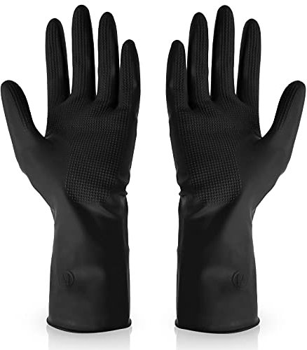 ZQO Haarfärbemittel Wiederverwendbare Haarfarbe Latexhandschuhe Schwarz Handschutz Haarfärbemittel Kochen Geschirrspülmittel Reinigungshandschuhe