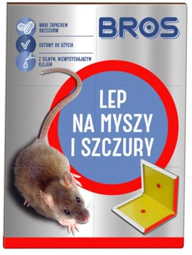 BROS Mäuse und Ratten Lep 1 Stück Lep mit einem Lockigen Nuss-Duft zum Fangen von Mäusen und Ratten