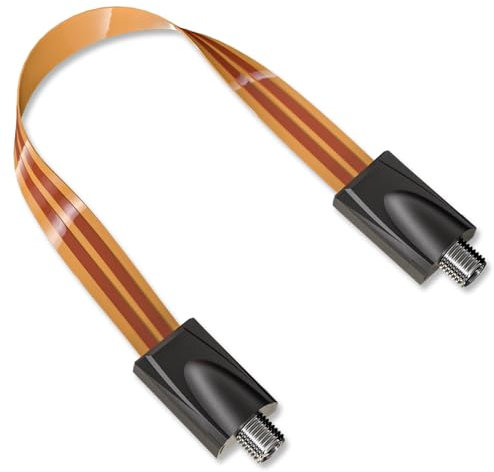 Goupchn Cavo coassiale RG6 ultra piatto F femmina a femmina per finestra, porta, 0,3 m