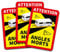 Attention Angles Morts Aufkleber je 25x17cm für Fahrzeuge Pflicht ab 3,5 t in Frankreich Warnung Toter Winkel Sticker selbstklebend uv beständig wetterfest R145 (Wohnmobil, 3 Stück)